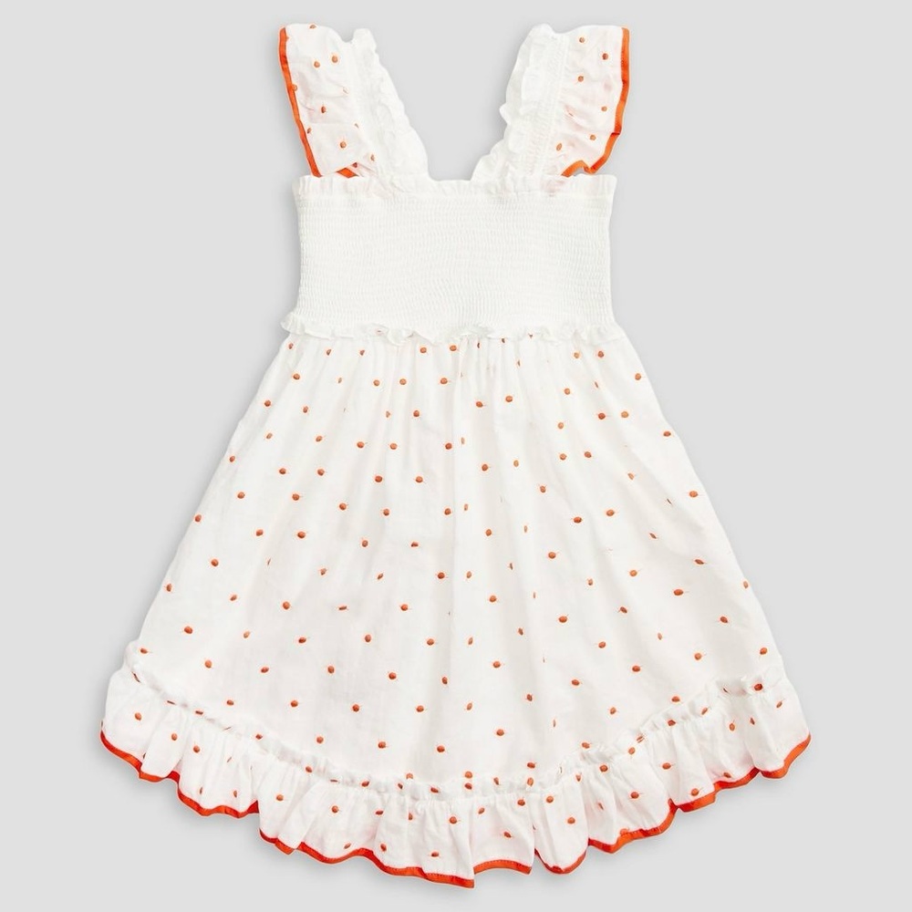 ZIMMERMANN Kids Estelle shirred Swiss-dot cotton dress Size 6